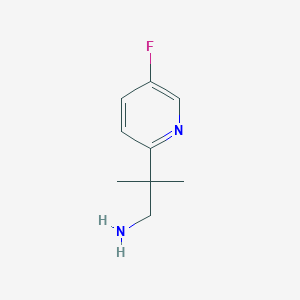 molecular formula C9H13FN2 B2822191 2-(5-Fluoropyridin-2-yl)-2-methylpropan-1-amine CAS No. 1402392-58-8