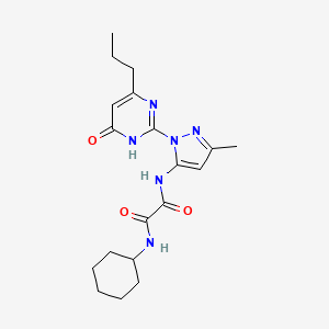 N1-cyclohexyl-N2-(3-methyl-1-(6-oxo-4-propyl-1,6-dihydropyrimidin-2-yl)-1H-pyrazol-5-yl)oxalamide