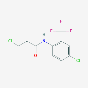 molecular formula C10H8Cl2F3NO B2822195 3-Chloro-N-[4-chloro-2-(trifluoromethyl)phenyl]propanamide CAS No. 1016674-58-0