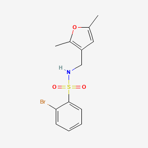 2-bromo-N-((2,5-dimethylfuran-3-yl)methyl)benzenesulfonamide