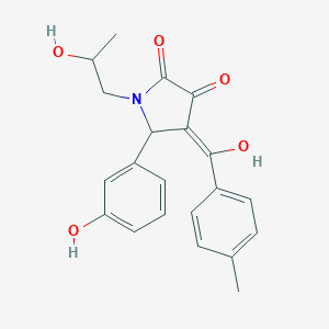 molecular formula C21H21NO5 B282220 3-hydroxy-5-(3-hydroxyphenyl)-1-(2-hydroxypropyl)-4-(4-methylbenzoyl)-1,5-dihydro-2H-pyrrol-2-one 