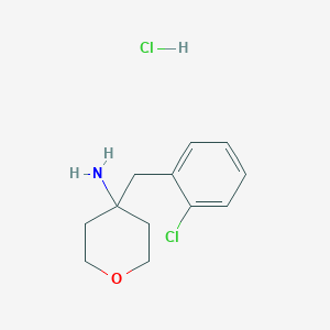 4-[(2-Chlorophenyl)methyl]oxan-4-amine hydrochloride