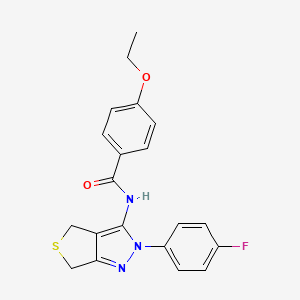 molecular formula C20H18FN3O2S B2822205 4-乙氧基-N-[2-(4-氟苯基)-4,6-二氢噻吩[3,4-c]吡唑-3-基]苯甲酰胺 CAS No. 450342-99-1