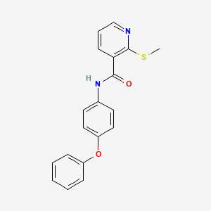 molecular formula C19H16N2O2S B2822206 2-(methylthio)-N-(4-phenoxyphenyl)nicotinamide CAS No. 746612-04-4