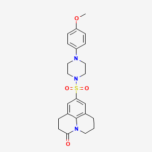 7-{[4-(4-methoxyphenyl)piperazin-1-yl]sulfonyl}-1-azatricyclo[7.3.1.0^{5,13}]trideca-5,7,9(13)-trien-2-one