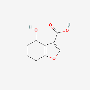 molecular formula C9H10O4 B2822209 4-Hydroxy-4,5,6,7-tetrahydro-1-benzofuran-3-carboxylic acid CAS No. 1520859-18-0
