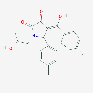 molecular formula C22H23NO4 B282221 3-hydroxy-1-(2-hydroxypropyl)-4-(4-methylbenzoyl)-5-(4-methylphenyl)-1,5-dihydro-2H-pyrrol-2-one 