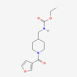 molecular formula C14H20N2O4 B2822210 Ethyl ((1-(furan-3-carbonyl)piperidin-4-yl)methyl)carbamate CAS No. 1396713-41-9