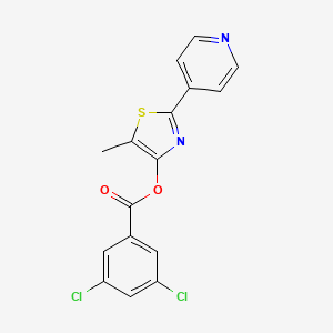 5-Methyl-2-(4-pyridinyl)-1,3-thiazol-4-yl 3,5-dichlorobenzenecarboxylate