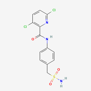 3,6-dichloro-N-[4-(sulfamoylmethyl)phenyl]pyridine-2-carboxamide