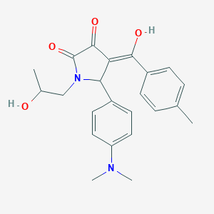 molecular formula C23H26N2O4 B282222 5-[4-(dimethylamino)phenyl]-3-hydroxy-1-(2-hydroxypropyl)-4-(4-methylbenzoyl)-1,5-dihydro-2H-pyrrol-2-one 