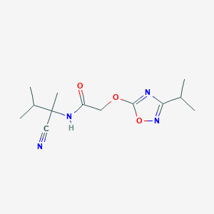 molecular formula C13H20N4O3 B2822226 N-(1-cyano-1,2-dimethylpropyl)-2-{[3-(propan-2-yl)-1,2,4-oxadiazol-5-yl]oxy}acetamide CAS No. 1333678-81-1