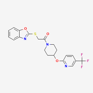 2-(1,3-benzoxazol-2-ylsulfanyl)-1-(4-{[5-(trifluoromethyl)pyridin-2-yl]oxy}piperidin-1-yl)ethan-1-one