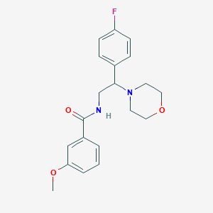 molecular formula C20H23FN2O3 B2822233 N-(2-(4-氟苯基)-2-吗啉基乙基)-3-甲氧基苯甲酰胺 CAS No. 941896-72-6