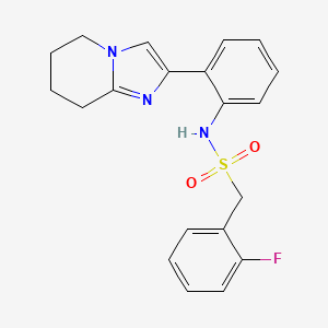 molecular formula C20H20FN3O2S B2822237 1-(2-fluorophenyl)-N-(2-(5,6,7,8-tetrahydroimidazo[1,2-a]pyridin-2-yl)phenyl)methanesulfonamide CAS No. 2034568-52-8