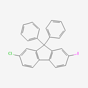 molecular formula C25H16ClI B2822239 2-氯-7-碘-9,9-二苯基-9H-芴烯 CAS No. 851119-15-8