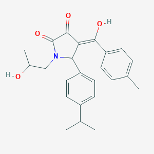 molecular formula C24H27NO4 B282224 3-Hydroxy-1-(2-hydroxy-propyl)-5-(4-isopropyl-phenyl)-4-(4-methyl-benzoyl)-1,5-d 