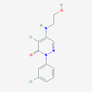 4-chloro-2-(3-chlorophenyl)-5-[(2-hydroxyethyl)amino]-3(2H)-pyridazinone