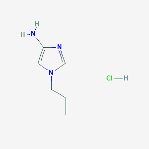 molecular formula C6H12ClN3 B2822245 1-Propyl-1H-imidazol-4-amine hydrochloride CAS No. 2225137-27-7