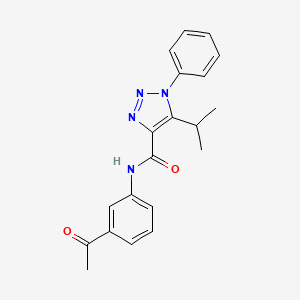 molecular formula C20H20N4O2 B2822246 N-(3-acetylphenyl)-5-isopropyl-1-phenyl-1H-1,2,3-triazole-4-carboxamide CAS No. 954812-21-6