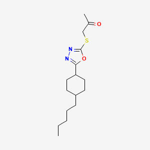 molecular formula C16H26N2O2S B2822258 1-{[5-(4-Pentylcyclohexyl)-1,3,4-oxadiazol-2-yl]sulfanyl}acetone CAS No. 860611-31-0