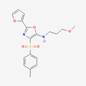 molecular formula C18H20N2O5S B2822259 2-(呋喃-2-基)-N-(3-甲氧基丙基)-4-对甲苯基噁唑-5-胺 CAS No. 823829-62-5