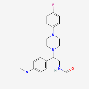 N-{2-[4-(dimethylamino)phenyl]-2-[4-(4-fluorophenyl)piperazin-1-yl]ethyl}acetamide