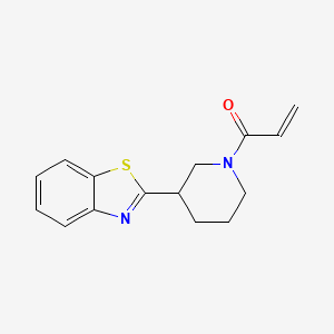molecular formula C15H16N2OS B2822262 1-[3-(1,3-Benzothiazol-2-yl)piperidin-1-yl]prop-2-en-1-one CAS No. 2179914-69-1