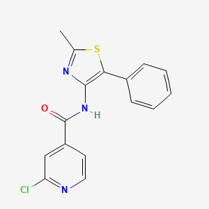 molecular formula C16H12ClN3OS B2822267 2-chloro-N-(2-methyl-5-phenyl-1,3-thiazol-4-yl)pyridine-4-carboxamide CAS No. 1808503-58-3