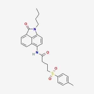 molecular formula C26H28N2O4S B2822281 N-(1-butyl-2-oxo-1,2-dihydrobenzo[cd]indol-6-yl)-4-tosylbutanamide CAS No. 922851-12-5