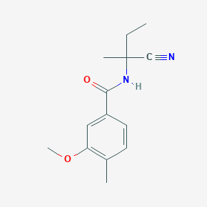 molecular formula C14H18N2O2 B2822293 N-(1-cyano-1-methylpropyl)-3-methoxy-4-methylbenzamide CAS No. 1258723-66-8