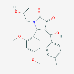 molecular formula C23H25NO6 B282230 5-(2,4-dimethoxyphenyl)-3-hydroxy-1-(2-hydroxypropyl)-4-(4-methylbenzoyl)-1,5-dihydro-2H-pyrrol-2-one 