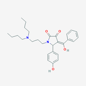 molecular formula C28H36N2O4 B282231 4-benzoyl-1-[3-(dibutylamino)propyl]-3-hydroxy-5-(4-hydroxyphenyl)-1,5-dihydro-2H-pyrrol-2-one 