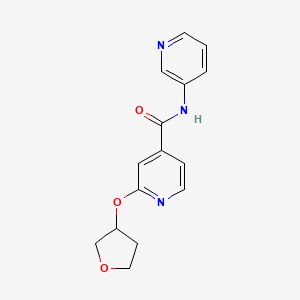 molecular formula C15H15N3O3 B2822315 N-(pyridin-3-yl)-2-((tetrahydrofuran-3-yl)oxy)isonicotinamide CAS No. 1903653-85-9