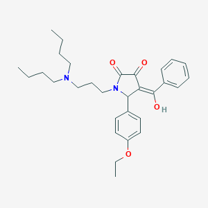 molecular formula C30H40N2O4 B282232 4-benzoyl-1-[3-(dibutylamino)propyl]-5-(4-ethoxyphenyl)-3-hydroxy-1,5-dihydro-2H-pyrrol-2-one 