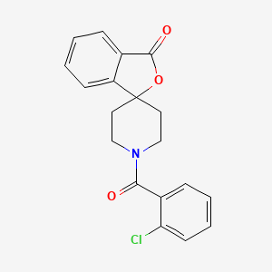 molecular formula C19H16ClNO3 B2822331 1'-(2-chlorobenzoyl)-3H-spiro[isobenzofuran-1,4'-piperidin]-3-one CAS No. 1705337-71-8
