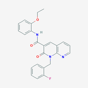 molecular formula C24H20FN3O3 B2822337 N-(2-ethoxyphenyl)-1-(2-fluorobenzyl)-2-oxo-1,2-dihydro-1,8-naphthyridine-3-carboxamide CAS No. 1005306-83-1