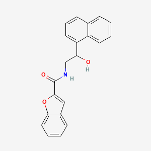 molecular formula C21H17NO3 B2822338 N-(2-hydroxy-2-(naphthalen-1-yl)ethyl)benzofuran-2-carboxamide CAS No. 1351648-91-3