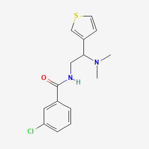 3-chloro-N-(2-(dimethylamino)-2-(thiophen-3-yl)ethyl)benzamide