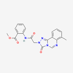 molecular formula C20H17N5O4 B2822344 methyl 2-{[(7-methyl-3-oxo[1,2,4]triazolo[4,3-c]quinazolin-2(3H)-yl)acetyl]amino}benzoate CAS No. 1207002-70-7