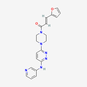 (E)-3-(furan-2-yl)-1-(4-(6-(pyridin-3-ylamino)pyridazin-3-yl)piperazin-1-yl)prop-2-en-1-one