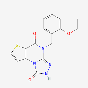 molecular formula C16H14N4O3S B2822347 4-(2-Ethoxybenzyl)-2,4-dihydrothieno[2,3-e][1,2,4]triazolo[4,3-a]pyrimidine-1,5-dione CAS No. 1189890-79-6