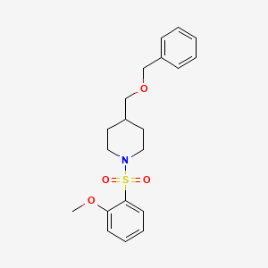 molecular formula C20H25NO4S B2822359 4-((Benzyloxy)methyl)-1-((2-methoxyphenyl)sulfonyl)piperidine CAS No. 1251706-50-9