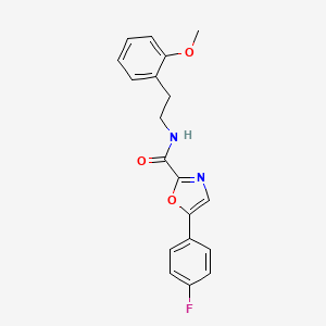 molecular formula C19H17FN2O3 B2822364 5-(4-fluorophenyl)-N-(2-methoxyphenethyl)oxazole-2-carboxamide CAS No. 955731-85-8
