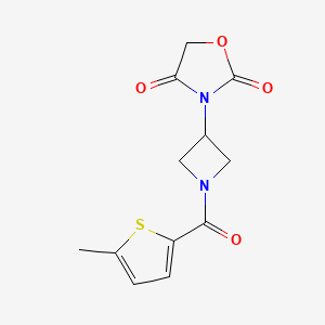 molecular formula C12H12N2O4S B2822365 3-(1-(5-Methylthiophene-2-carbonyl)azetidin-3-yl)oxazolidine-2,4-dione CAS No. 2034382-72-2