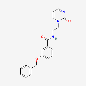 molecular formula C20H19N3O3 B2822381 3-(benzyloxy)-N-(2-(2-oxopyrimidin-1(2H)-yl)ethyl)benzamide CAS No. 2309342-60-5