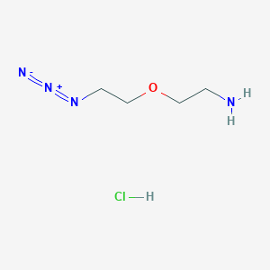molecular formula C4H11ClN4O B2822386 2-(2-叠氮乙氧)乙胺盐酸盐 CAS No. 1204085-45-9