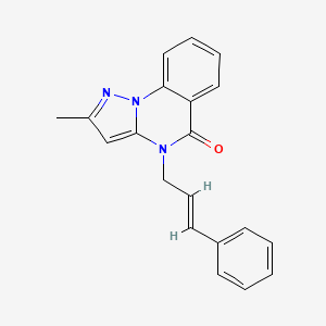 2-methyl-4-[(E)-3-phenylprop-2-enyl]pyrazolo[1,5-a]quinazolin-5-one