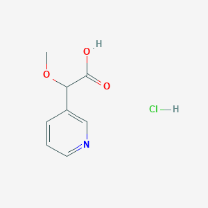 molecular formula C8H10ClNO3 B2822408 2-Methoxy-2-pyridin-3-ylacetic acid;hydrochloride CAS No. 2241142-00-5