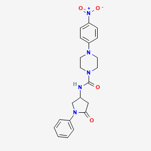 4-(4-nitrophenyl)-N-(5-oxo-1-phenylpyrrolidin-3-yl)piperazine-1-carboxamide